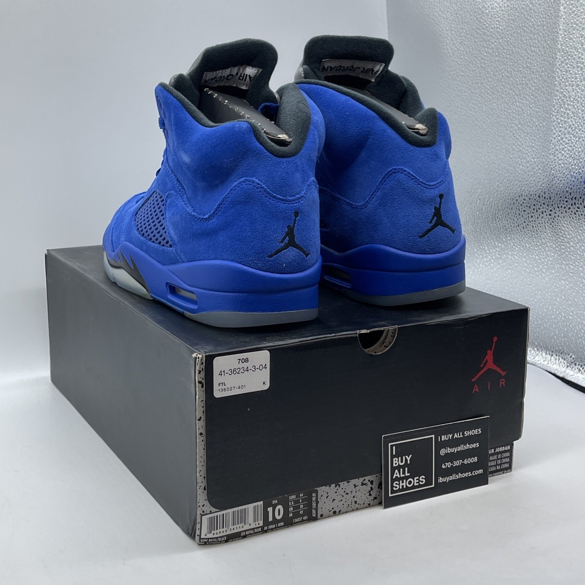 Size 10 - Air Jordan 5 Retro Blue Suede for sale online | eBay