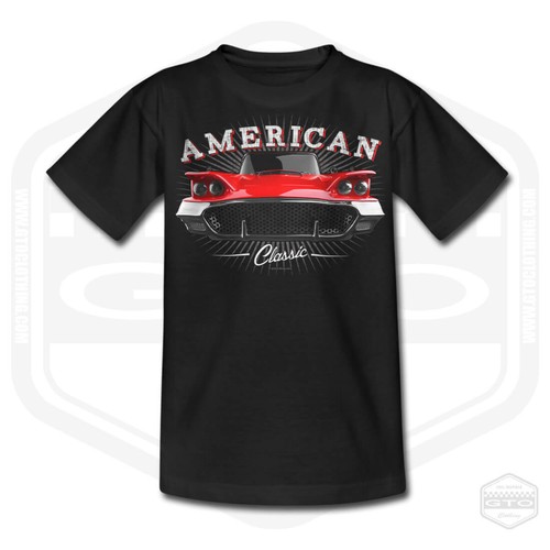 Children's 1958 Ford Thunderbird American Classic Car T-Shirt - Picture 4 of 18