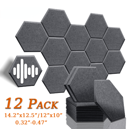 Acoustic Panels 12Pcs Sound-absorption Panels Studio Proof Panels Insulation Acoustic Panels 12Pcs Sound-absorption Panels Studio Proof Panels Insulation