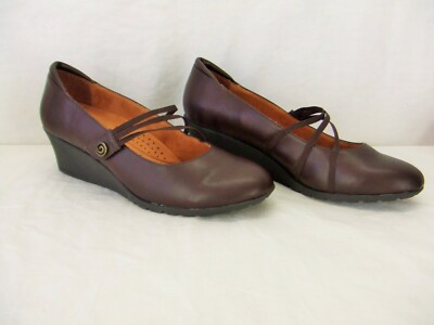 Hush Puppies Brown Leather Mary Jane Wedge Womens Size 11 Medium ~ New ~ j2 | eBay