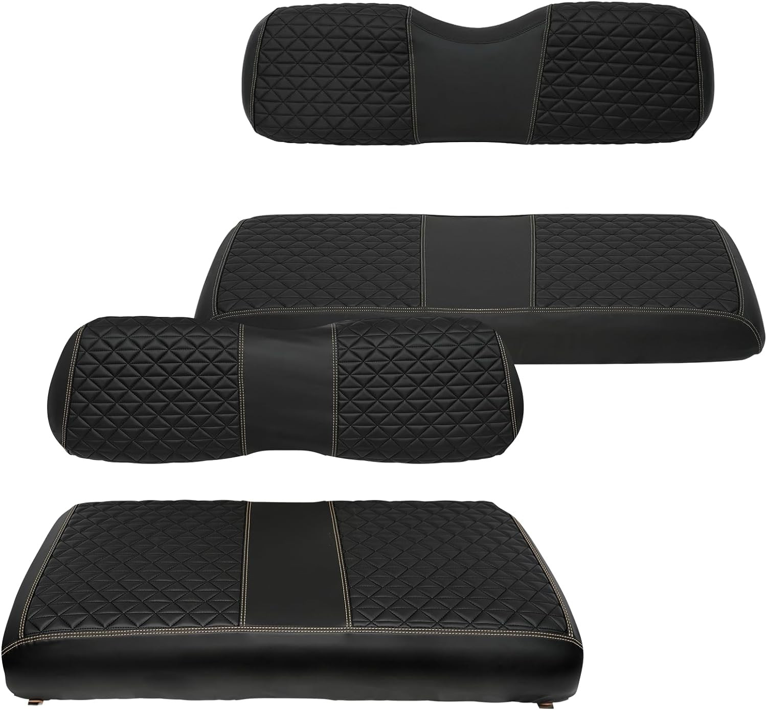 Golf Cart Front and Rear Seat Covers for EZGO TXT/RXV/Club C