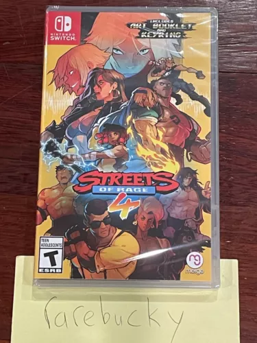 Streets of Rage 4 Launch Edition w/Booklet+Keyring (Switch) NEW SEALED MINT!