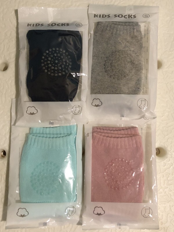 4 Pairs Crawling Knee Pads Safety Anti-slip Walking Leg Elbow Protector for Baby