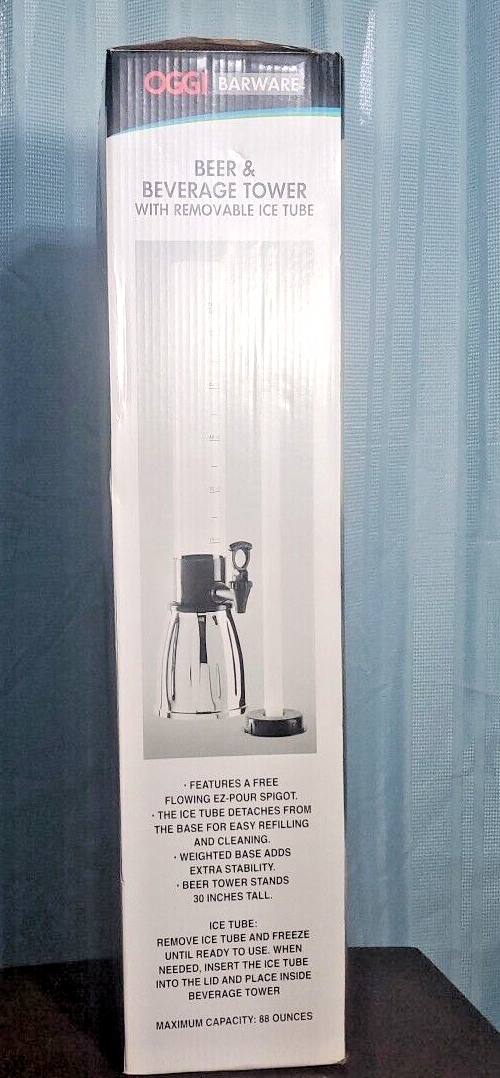 OGGI 3QT/6PT Beer & Beverage Tower with EZPour Spigot & Removeable