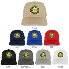 USA Emblem Black Yellow Patch Structured Trucker Mesh Cap - FREE SHIPPING