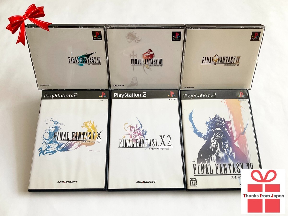 Lot 6 Sony PlayStation Final Fantasy Ⅶ Ⅷ Ⅸ Ⅹ Ⅹ-2 Ⅻ JP