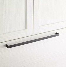 Signature Hardware Grohl 24" Hammered Brass Appliance Pull, Matte Black