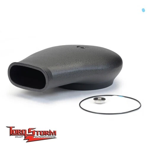 TORQSTORM SUPERCHARGER 4150 NEGRO CARBURADOR CORTO CAPÓ SOMBRERO Y ABRAZADERA DE CODO Foto 2 de 2
