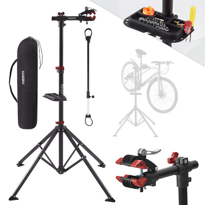 Arebos Fahrradmontageständer mit Tragetasche, 360° rotierbar, Belastbarkeit 30kg