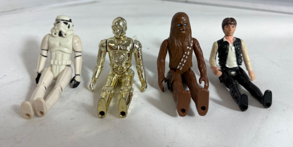 Collection of 7 Vintage Star Wars GMFGI 1977 Hong Kong Toys Darth