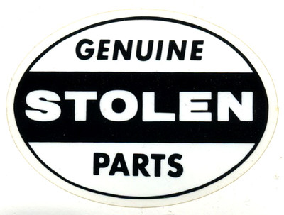 Genuine Stolen Parts sticker hot rod race ed big daddy roth decal ...