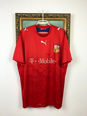 Czech Republic Home football shirt 2006 Soccer Jersey Red Mens