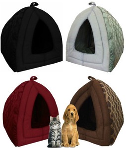 Détails Sur Nouveau Pet Igloo Chien Chat Lit Maison Niche Doggy Mode Coussin Pad Avec Tapis Afficher Le Titre Dorigine