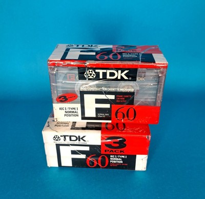 2 X TDK F 60 3-pack  BLANK CASSETTE TAPES, KASSETTEN NEU