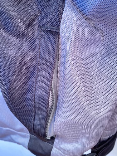 First Gear Motorcycle Jacket Logo Padded Hook & Loop Pockets Full Zip Silver XL - Picture 6 of 19