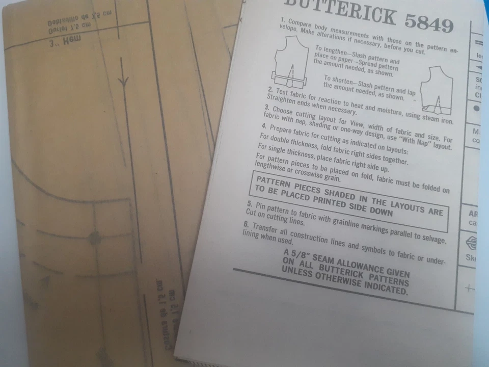 Dress Mini Scarf 10 Butterick 5849 Sewing Pattern UC VTG 60's Retro Easy Short - Image 4 of 4