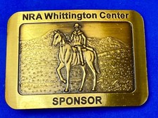 Vintage NRA Whittington Center Second Amendment Sponsor belt buckle