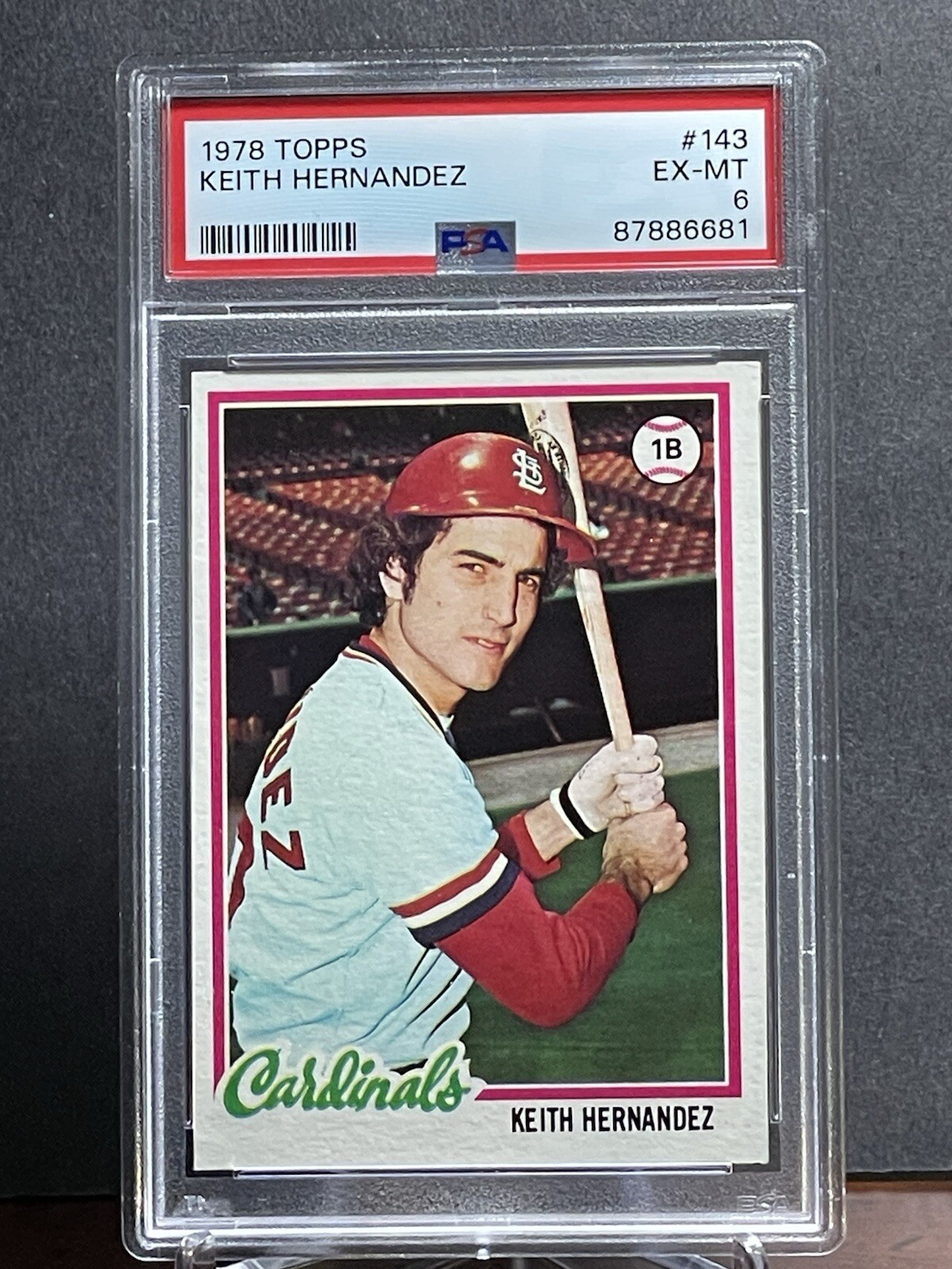 1978 Topps #143 Keith Hernandez St Louis Cardinals MLB Legend VINTAGE PSA 6