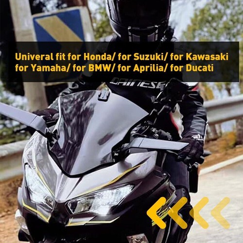 A Pair For Yamaha YZF R3 R6 Side Mirrors Rearview Wind Wing Mirror Adjustable - Picture 3 of 12