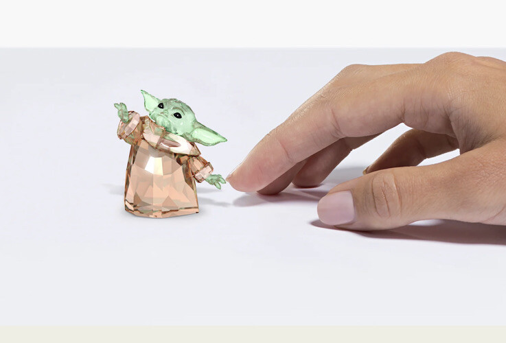 NIB Swarovski Disney Star Wars Mandalorian Baby Yoda Crystal