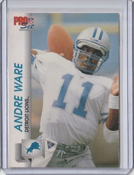 1992 Pro Set #499 Andre Ware Detroit Lions