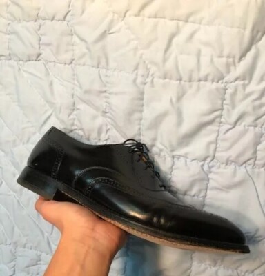 Johnston Murphy Optima Mens Oxfords Wingtip Brogue Black 