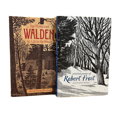  SELECTED POEMS of ROBERT FROST /   The ILLUSTRATED WALDEN  2 Books NEW