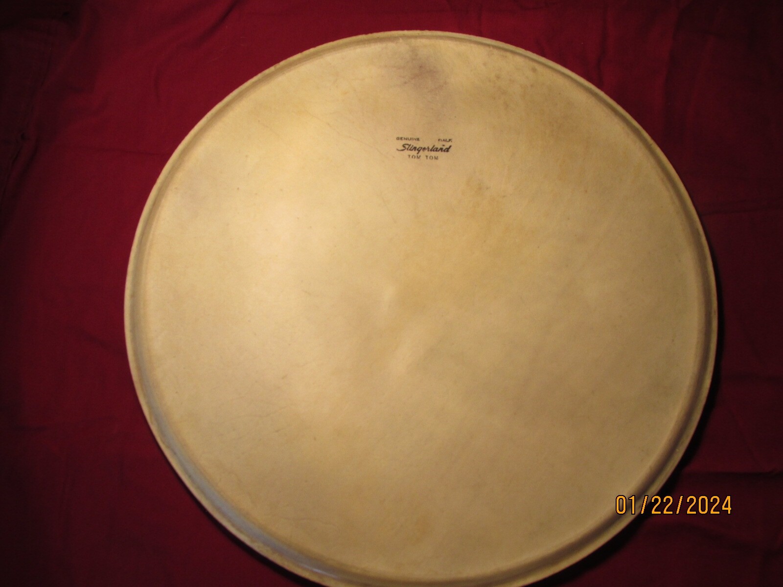 slingerland 16 inch Calf skin drum head "60's very nice condition! Go