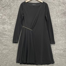 COAST LITTLE BLACK OCCASION DRESS SIZE 12 Zip Detail