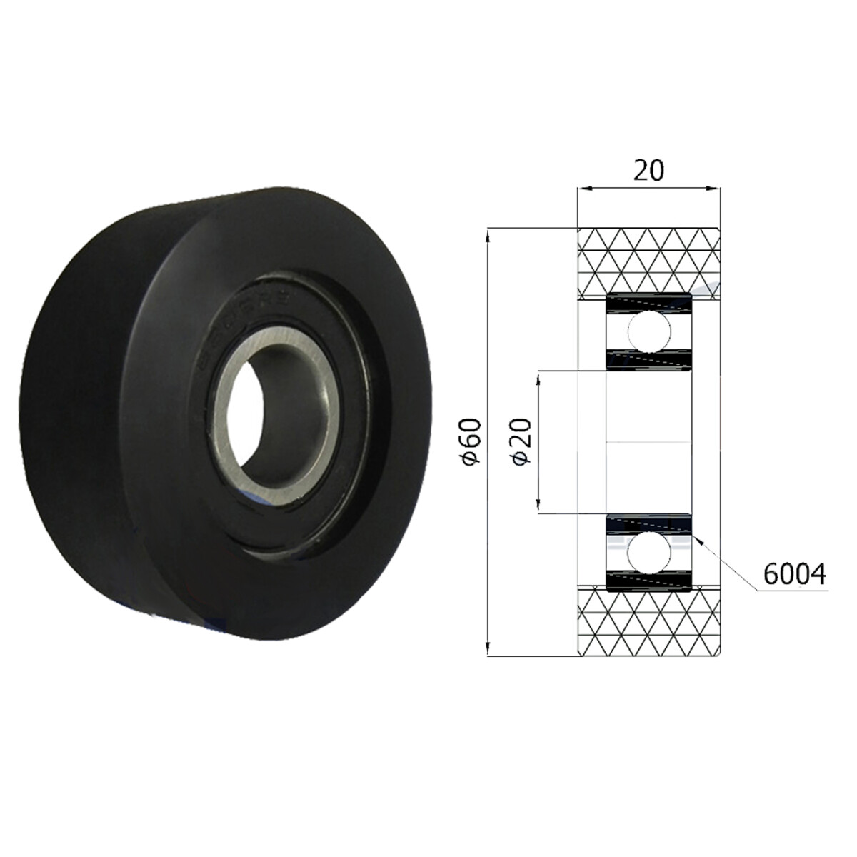 Führungsrolle 50 mm Polyurethane - 60 kg • Jetzt online kaufen - Inter Führungsrolle 50 mm Polyurethane - 60 kg • Jetzt online kaufen - Inter