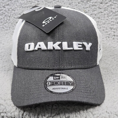 OAKLEY 9FORTY BASEBALL CAP NEW ERA HAT MENS ONE SIZE BLACK SNAPBACK MESH NWT