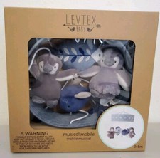 Levtex Baby Musical Mobile Birth - 5 Months Plush Animals Penguin Whale Fish