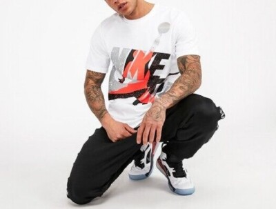 Nike Jordan Jumpman Classics Men's T-Shirt White/Infared 23