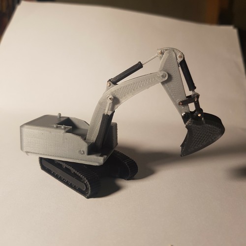 N gauge Excavator moveable arms rams bucket and turret diorama - Picture 6 of 11