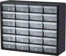 24-Compartment Drawer Bin Hardware Tool Organizer Garage Storage Plastic Cabinet
