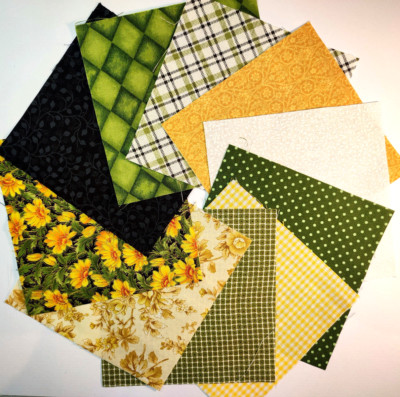 Charm Pack Patchworkstoff Moda Benartex 5inch 30Stk. Baumwolle Marigold 12,7cm