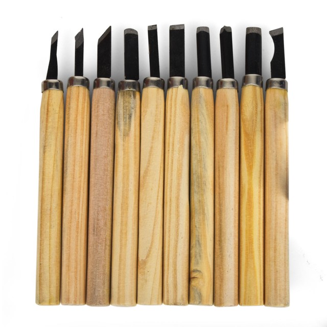 10X Wood Carving Chisels Handicraft appliances Sets 