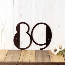 Personalized Metal Modern House Number Sign
