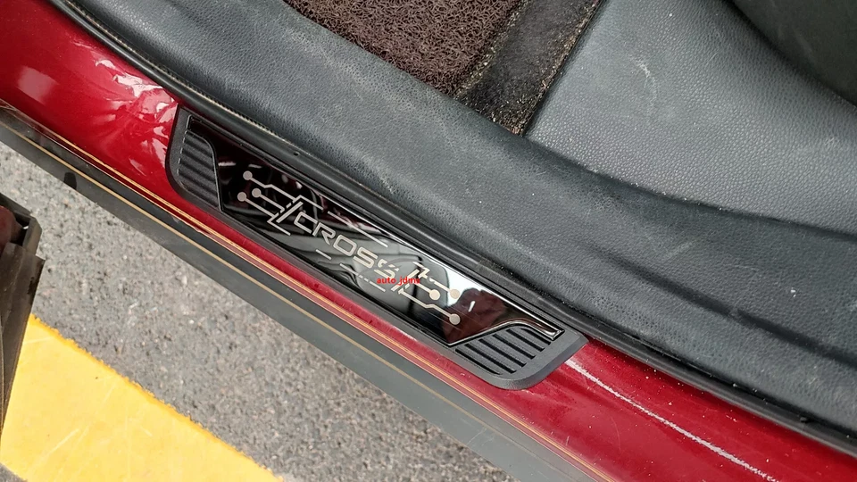 Door Sill Protectors Scuff Plate Trim Strip Cover For VW Volkswagen Steel Cross - Image 3 of 4