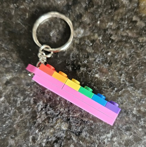 Lego Pride Keyring, LGBTQ+, Custom Made, Lego Brick, Pride, Rainbow - Picture 6 of 13