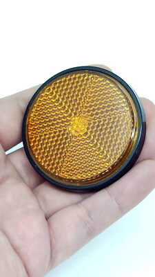 Coppia Di Gemme Catarifrangenti Rotonde Diametro 55 Mm Con Vite M6 – Per Scooter, Moto, Bici Elettrica E Monopattino, Impermeabili