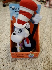 Vintsge Dr. Seuss Cat In The Hat  Gink 10" Plush Mattel 1997 new in box