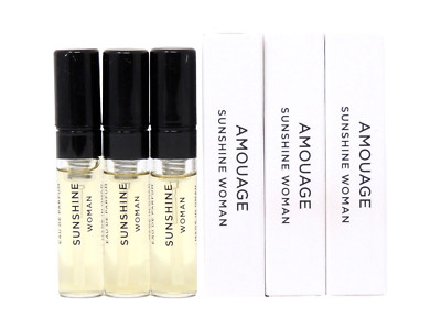 AMOUAGE SUNSHINE WOMAN EDP 2.0ml .06fl oz x 3 PERFUME SPRAY SAMPLE VIALS