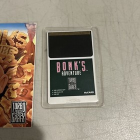Bonk's Adventure - TurboGrafx-16 TG-16 Hi Card Game With Manual - TESTED -