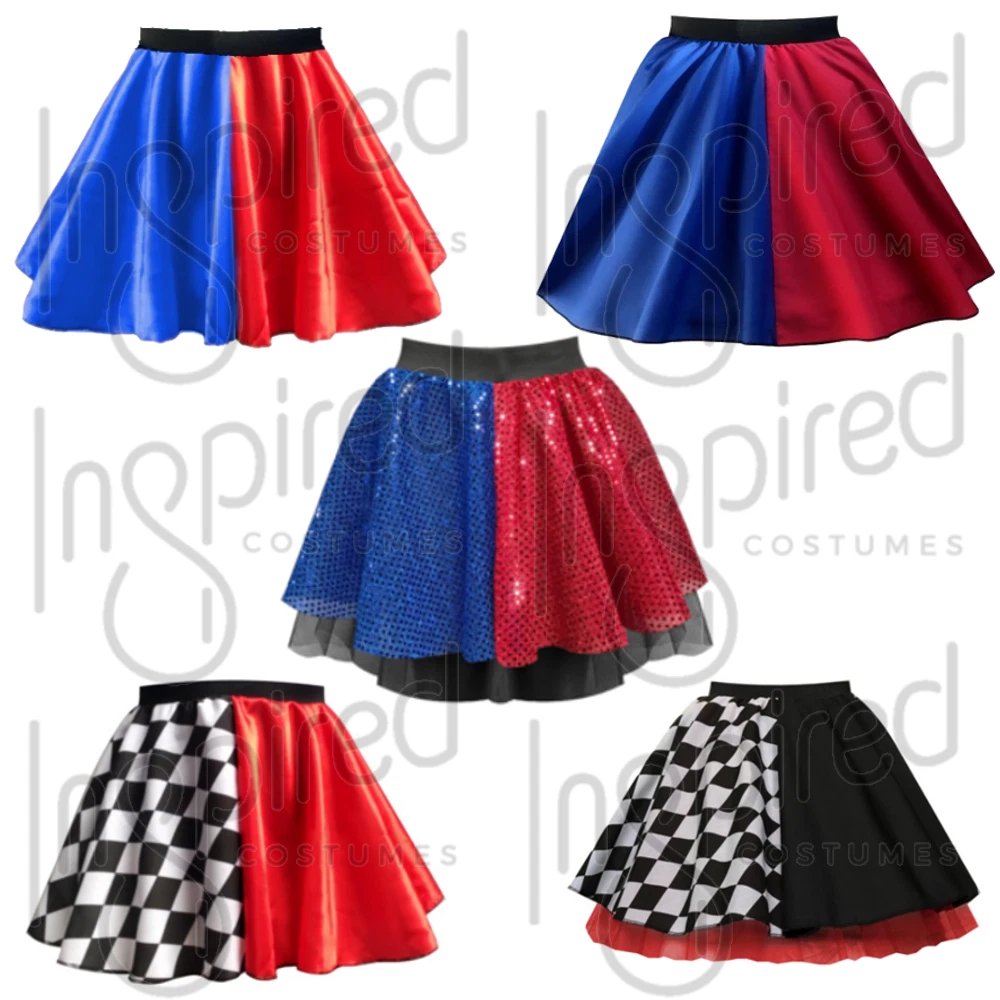 PLUS SIZE HARLEY QUINN Halloween Costume Skirt FANCY DRESS