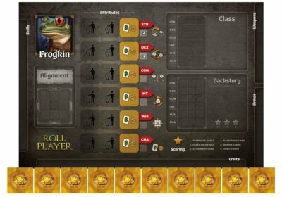 Roll Player Frogkin Promo Character Sheet Player Board Game Dice D&D NEW