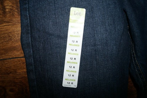 LEE DENIM GIRLS JEANS DARK BLUE RELAXED FIT SIZE 12R NEW - Picture 7 of 8