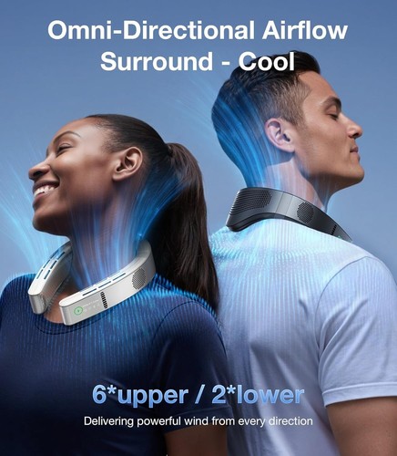Advanced 3D Cooling Neck Fan Air Conditioner - Perfect Summer Gift for Dads - Picture 7 of 10