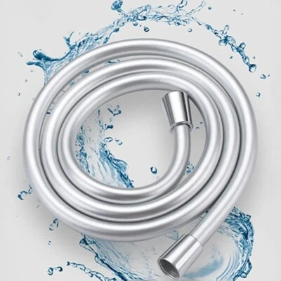 MEENA BAZAAR Shower Hose Matt Silver 1m/1.5m/2m/3m PVC Long Flexible Shower Bathroom Pipe
