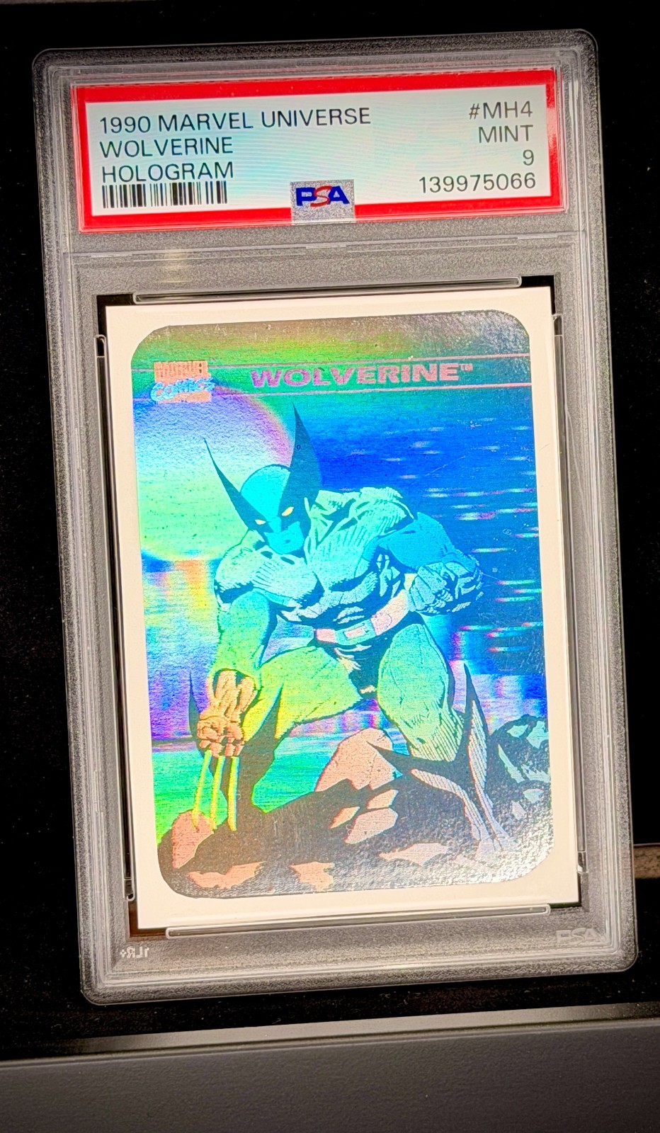 1990 Impel Marvel Universe Holo - #MH4 Wolverine Hologram PSA 9